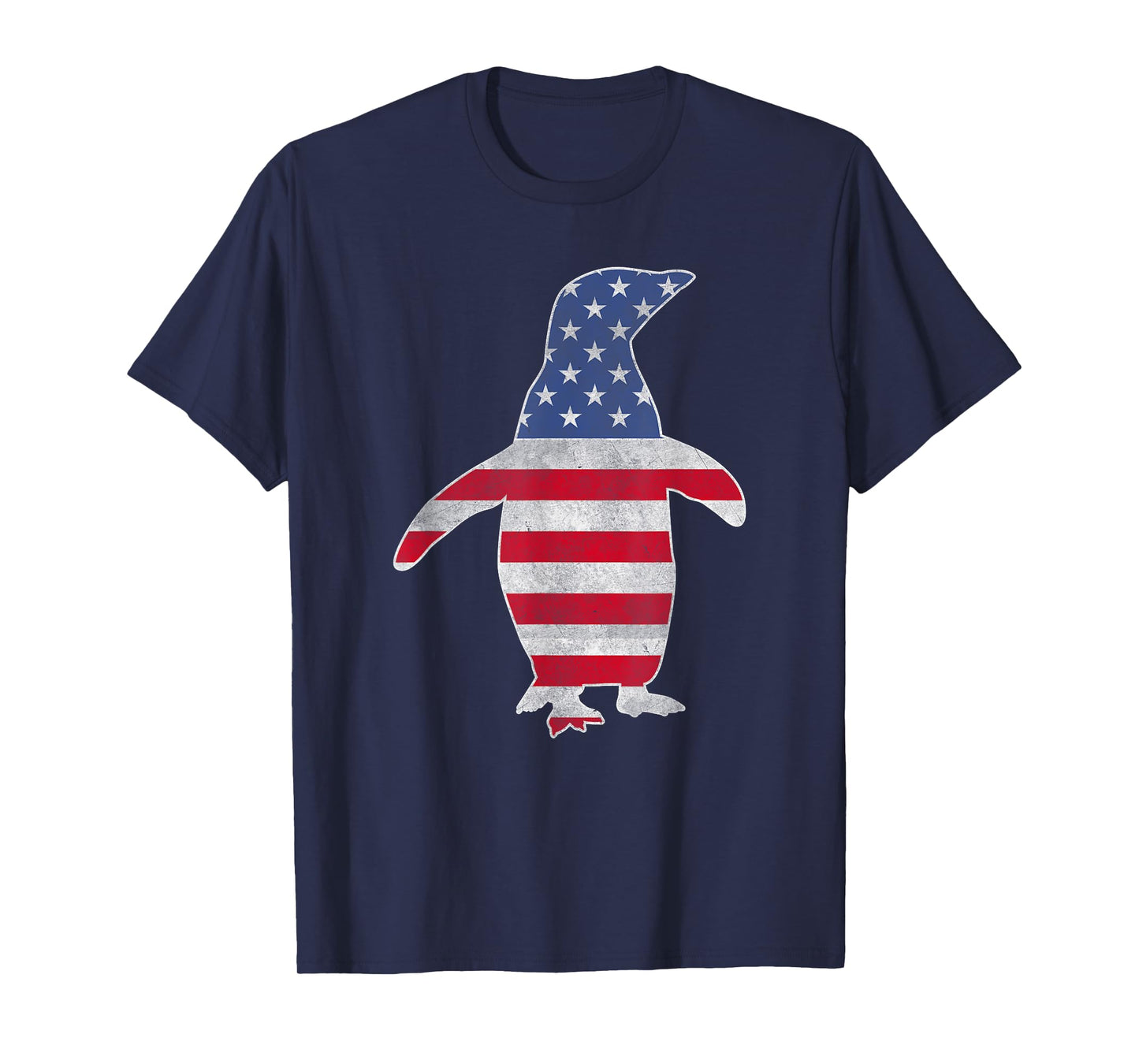 USA Flag Patriotic Penguin Bird 4th Of July Birdwatching T-Shirt for Women Men