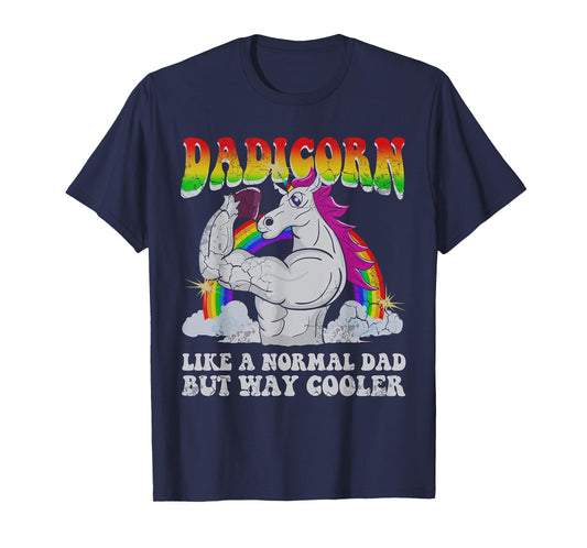 Dadicorn Unicorn Dad T-Shirt Funny Quotes Humor Sayings Gift T-Shirt
