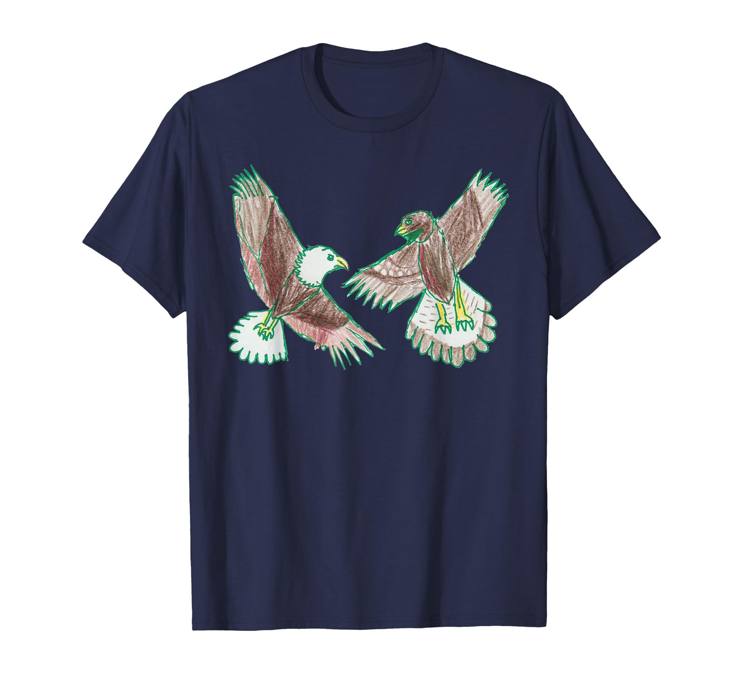 Hand Drawn Flying Bird - Eagle Version 3 T-Shirt