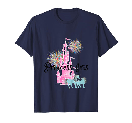 Kids Princess Iris Name Girls Personalized Custom T-Shirt