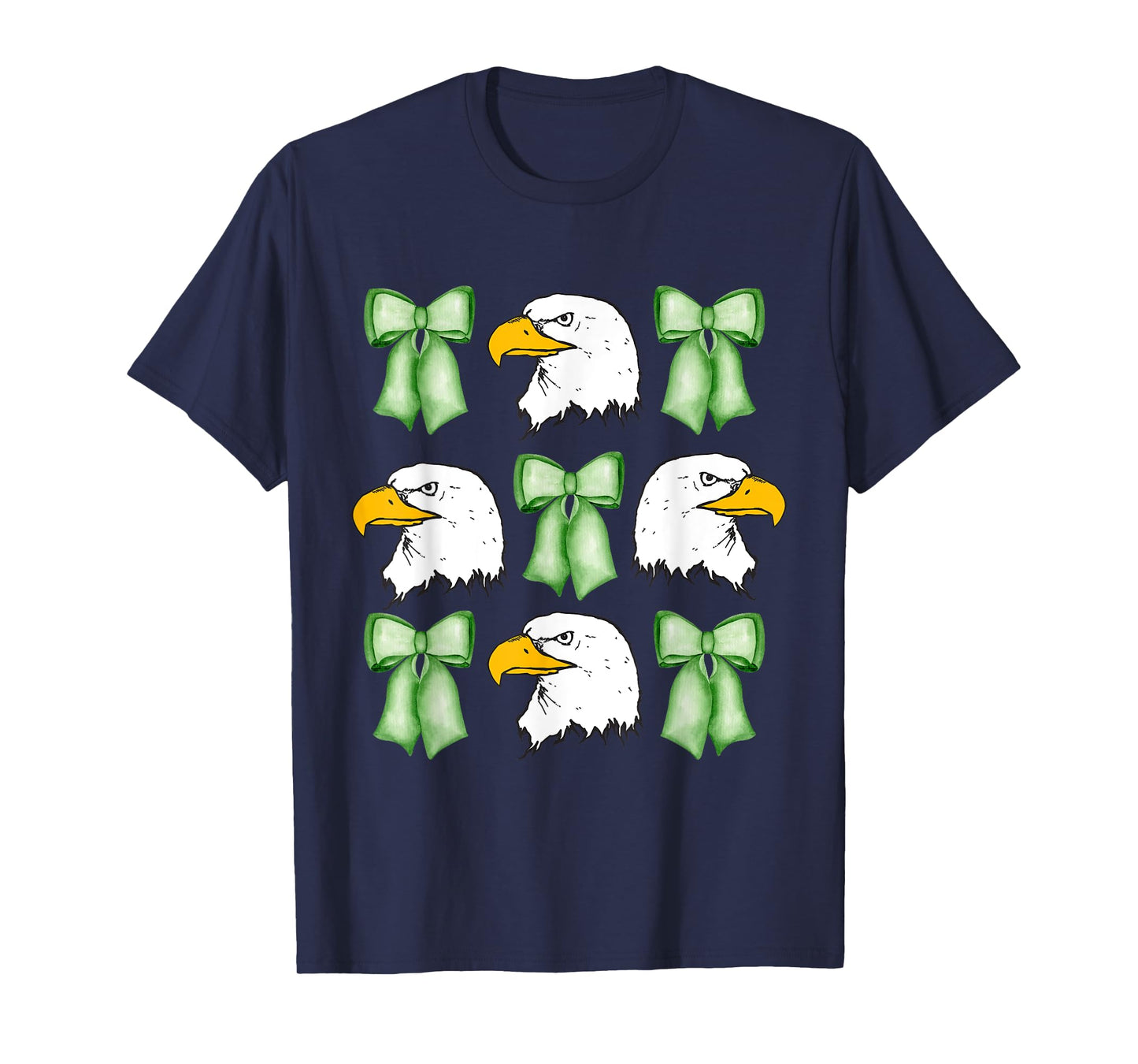 Coquette Green bows Eagle animal,Coquette with Eagle head T-Shirt
