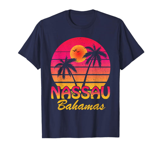 Nassau Bahamas Beach Retro Summer Vibes Family Vacation T-Shirt
