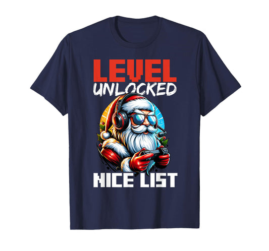Christmas Gamer Boys Nice List Video Game Santa Xmas T-Shirt