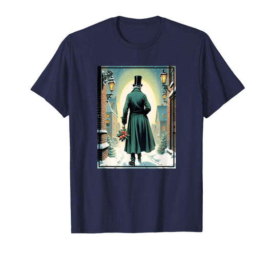 Charles Dickens Christmas Classic Book Ebeneezer Scrooge T-Shirt, Unisex-Adults, Kids, Black, Small, Short Sleeve, T-Shirt