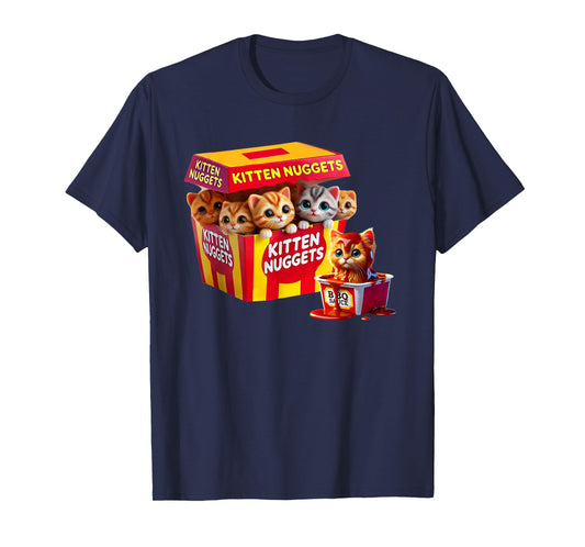 Kitten Nuggets Cat Lover Gift Food Pun Chicken Nuggets T-Shirt