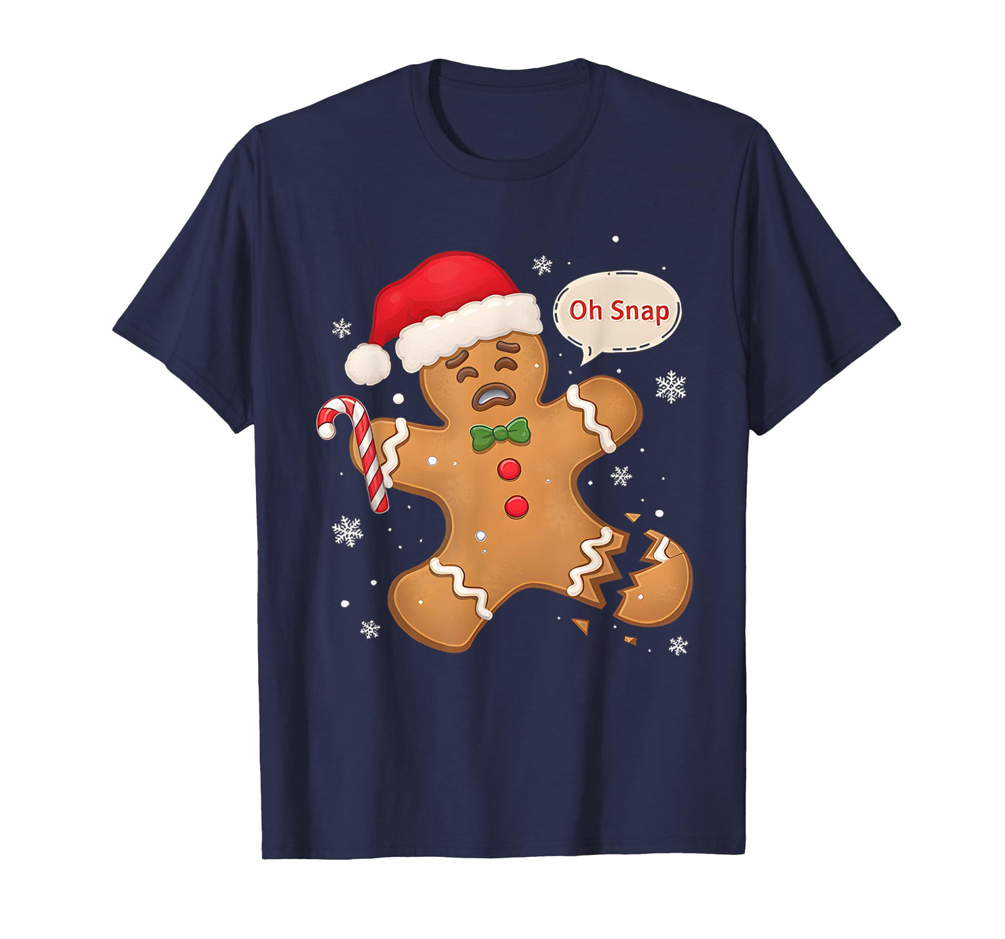 Funny Christmas Oh Snap Gingerbread Man Cookie X Mas T-Shirt
