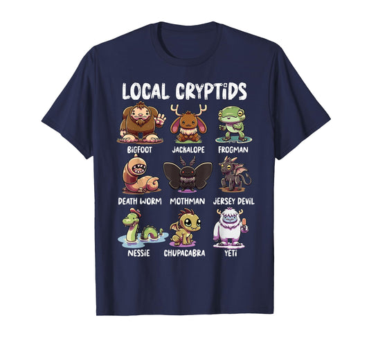 Local Cryptid Shirt Cryptid Monsters Folklore Cryptozoology T-Shirt