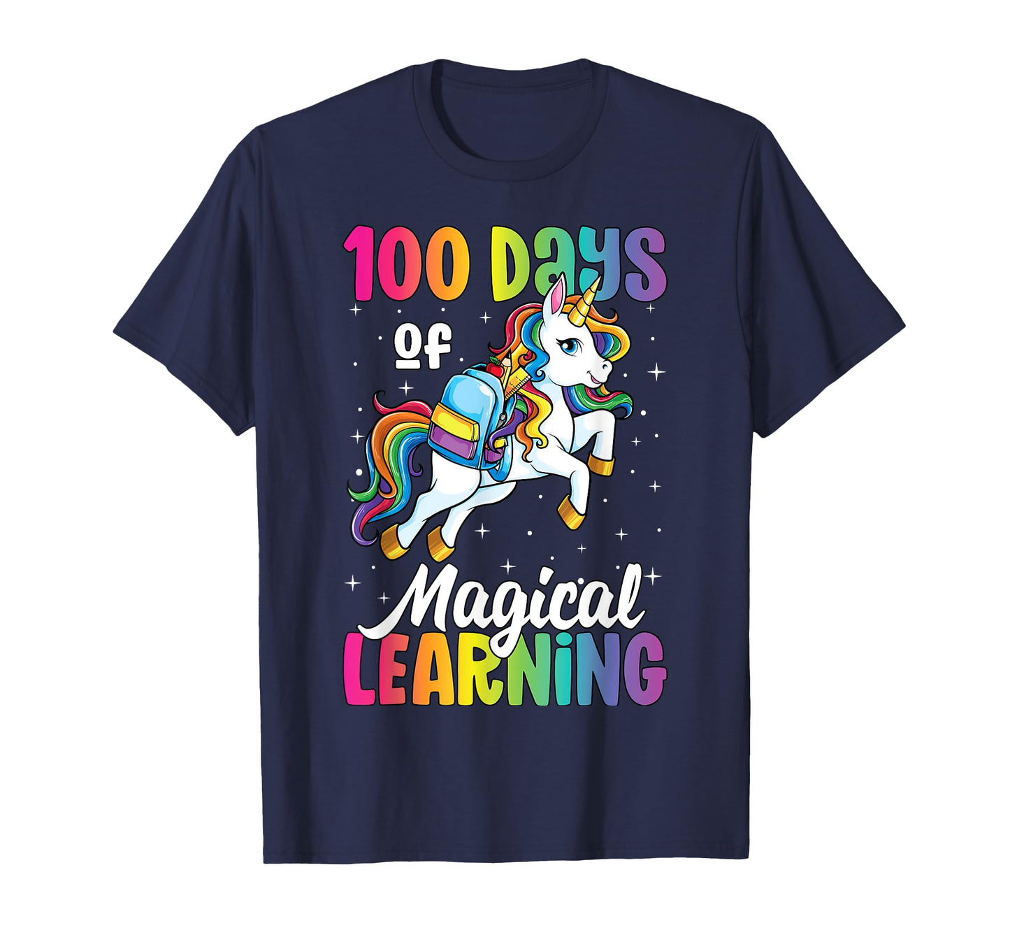100 Days of School Unicorn Girls 100th Day of School T-Shirt
