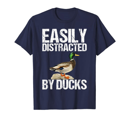 Easily Distracted By Ducks Tshirt as a Funny Duck T-Shirt