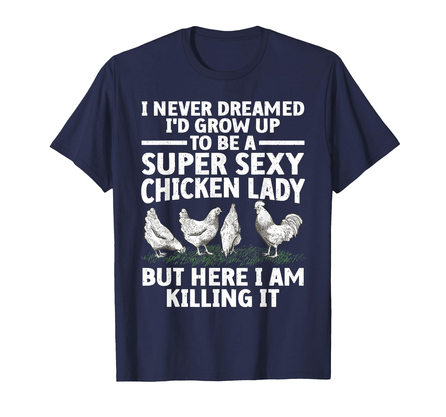 Cool Chicken Lady Art For Women Mom Hen Flock Chicken Farmer T-Shirt