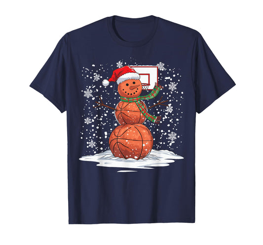 Basketball Snowman T-Shirt