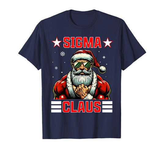 Sigma Claus Funny Christmas Santa Rizz Middle School Kids T-Shirt