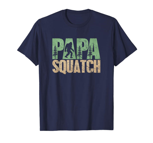 Bigfoot Papa Daddy Dad Sasquatch Yeti Adventure Men T-Shirt
