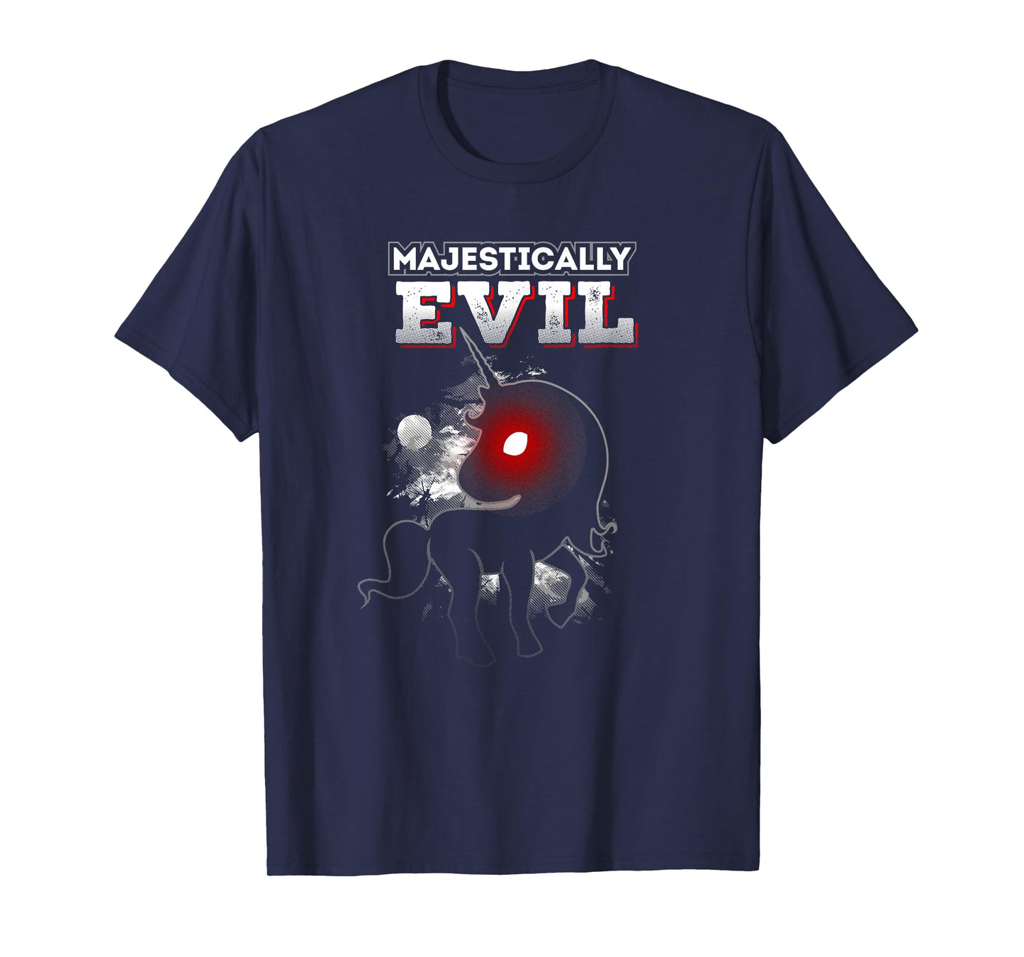Funny Halloween Unicorn Majestically Evil T-Shirt