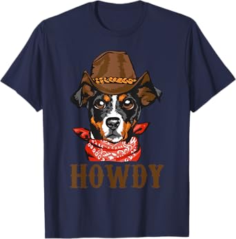 Western Country Southern Cowboy Cowgirl Howdy Dog Lover T-Shirt