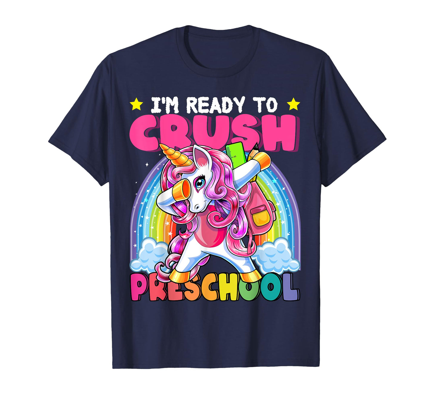 Crush Preschool Dabbing Unicorn Back to School Girls Gift T-Shirt
