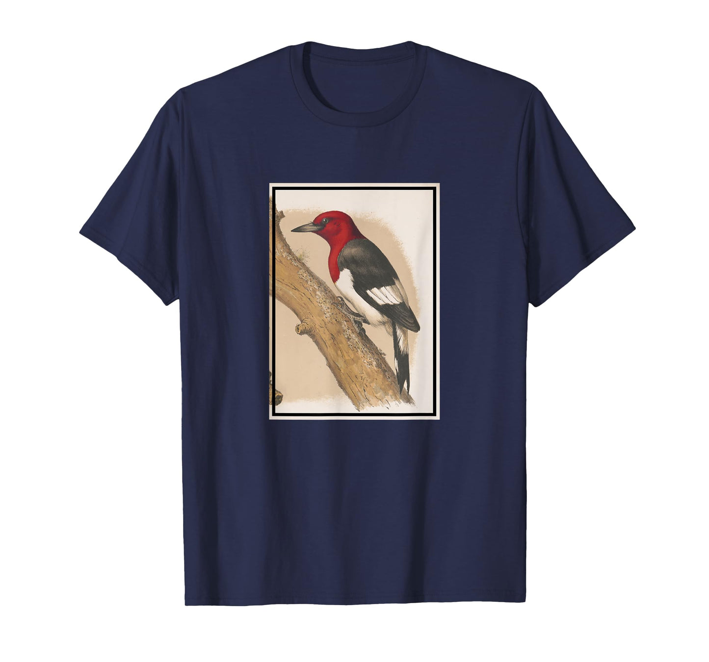 Red-headed Woodpecker Vintage Illustration (1874) T-Shirt