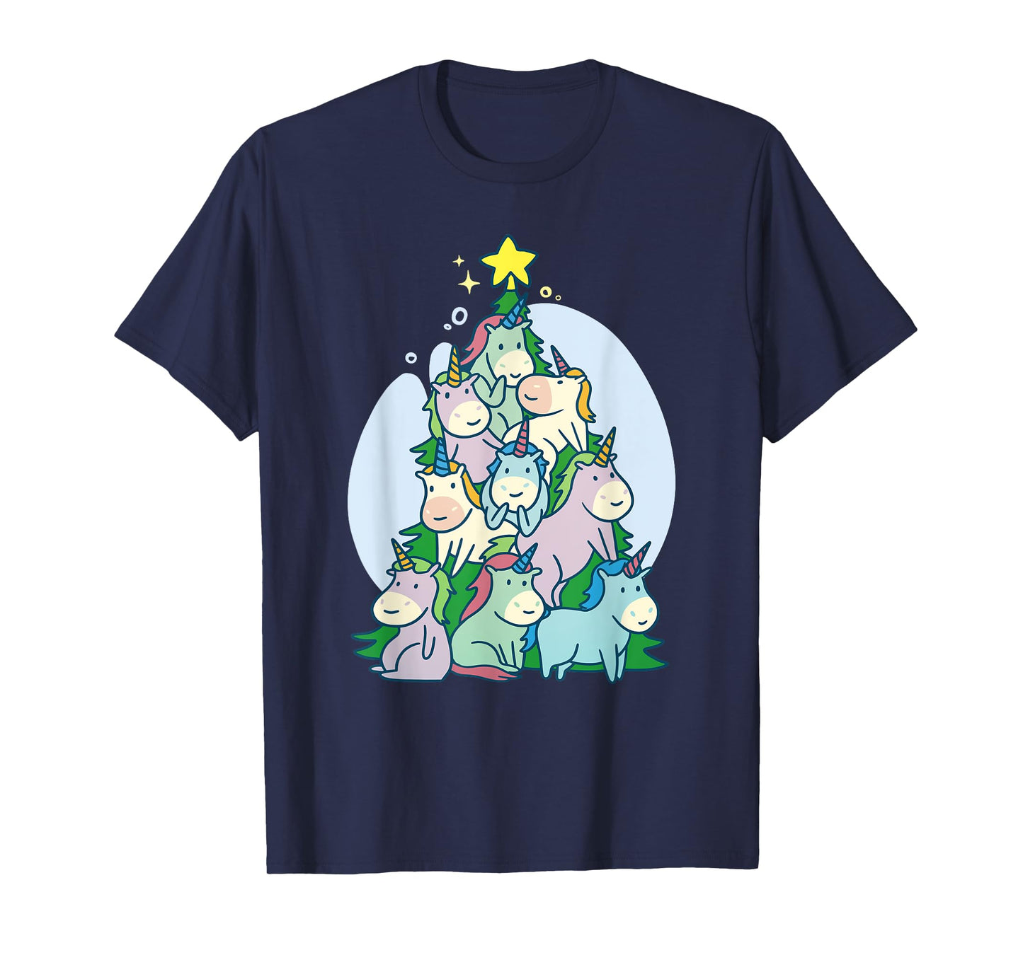 Ugly Christmas Sweater Unicorn Tree Christmas Unicorn T-Shirt