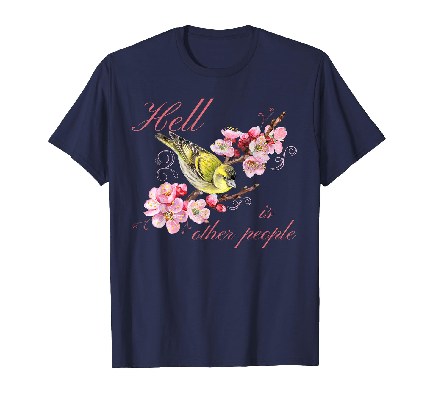 Funny Introvert Hell is Other People Floral Antisocial T-Shirt