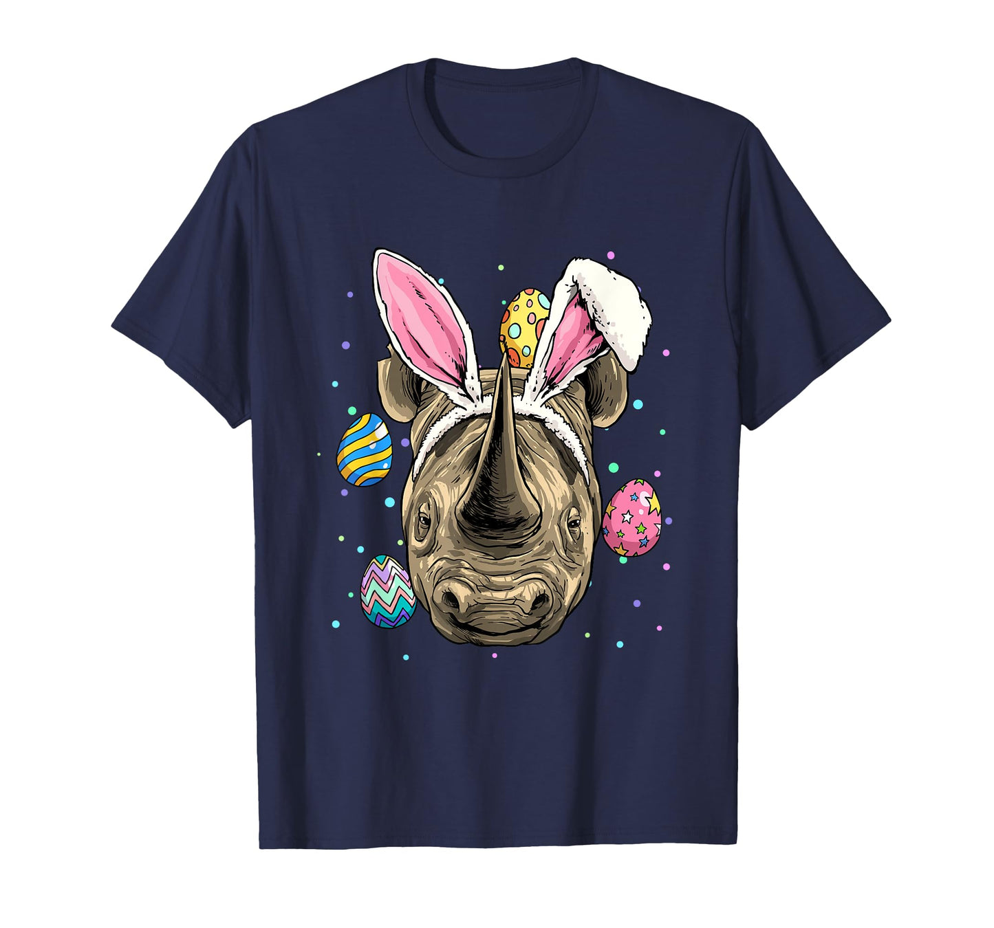 Easter Bunny Rhinoceros Chubby Unicorn Egg Hunts Rhino Lover T-Shirt