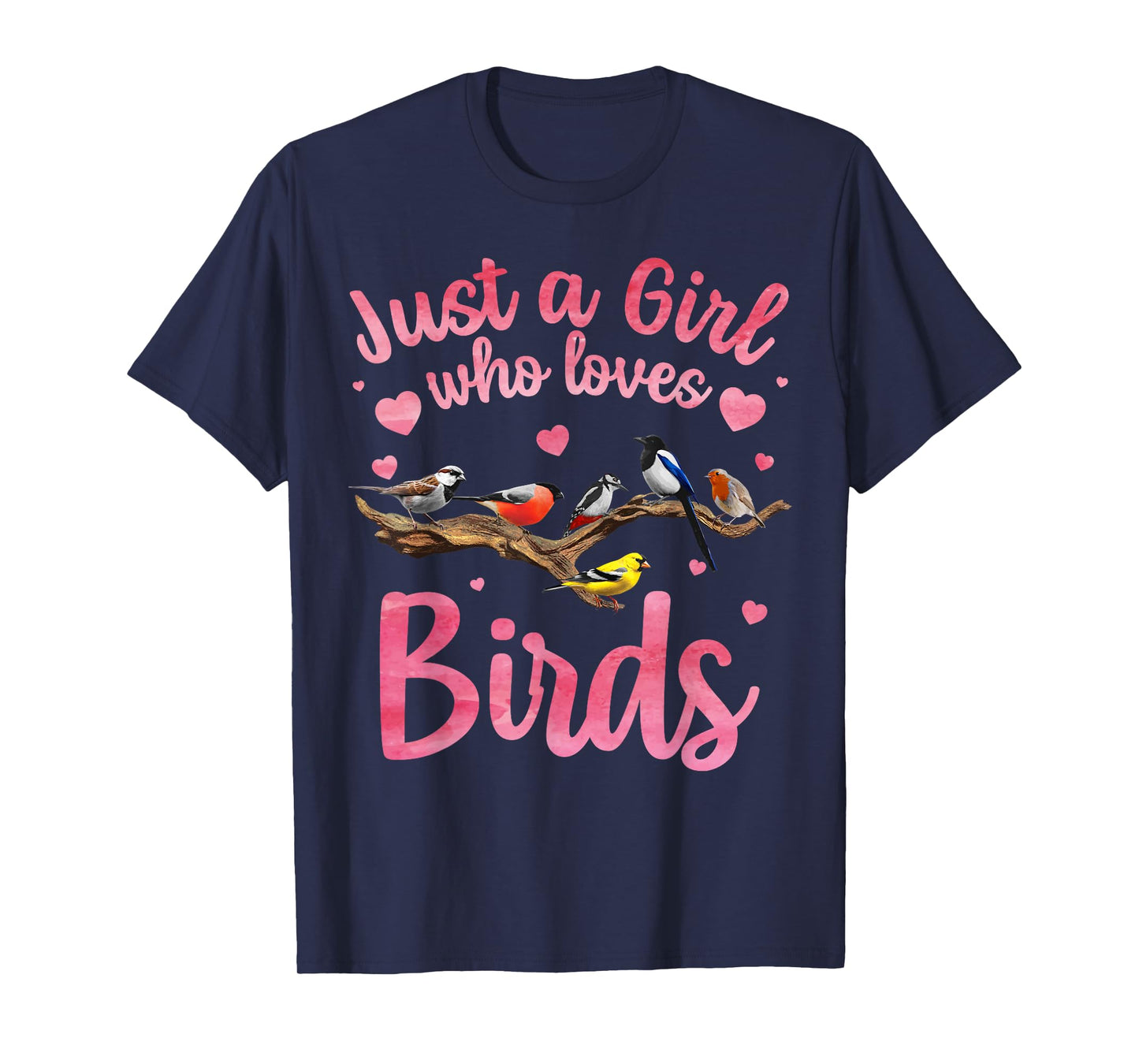 Cool Bird Watcher Art For Women Girls Birding Nerd Birder T-Shirt