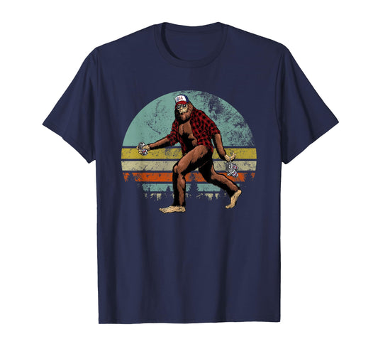 Bigfoot Loves Beer - Beer Me - Funny Bigfoot Beer Sasquatch T-Shirt