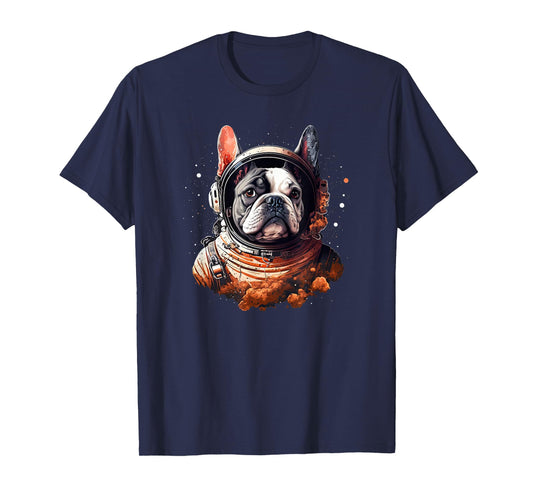 Funny French Bulldog Frenchie Astronaut in the Space Men Women Girls Kids T-Shirt