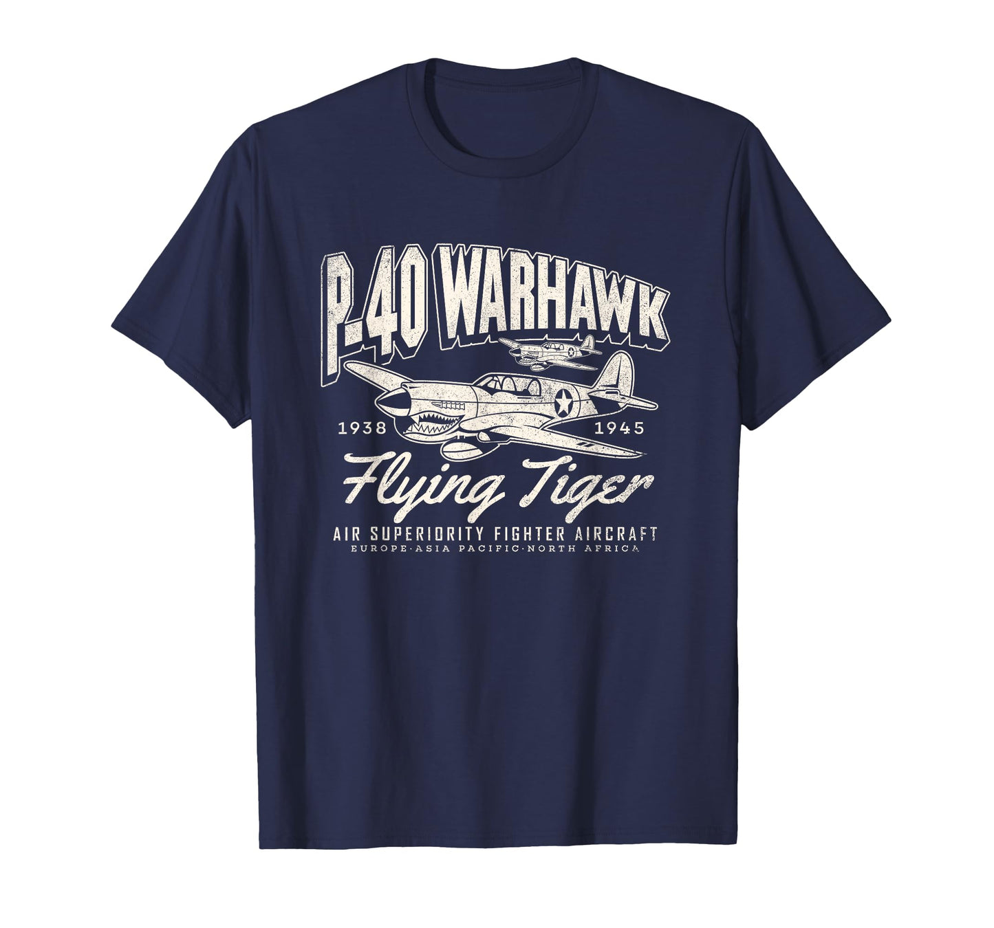 P-40 Warhawk Legendary Flying Tiger's Fighter Plane Warbirds T-Shirt