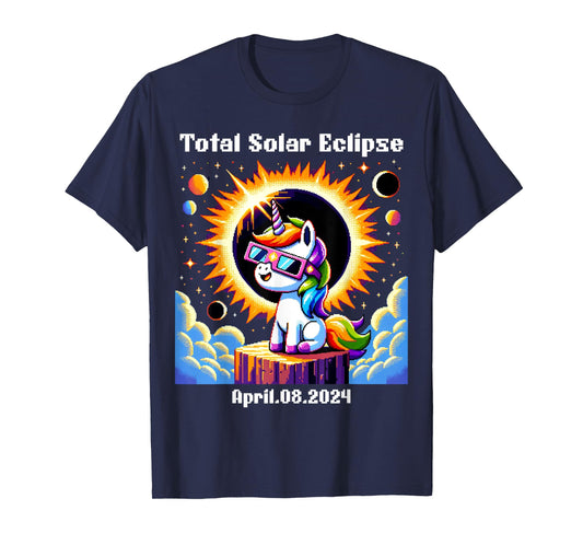 Solar Eclipse 2024 Tee Total Eclipse April 8th 24 Unicorn T-Shirt