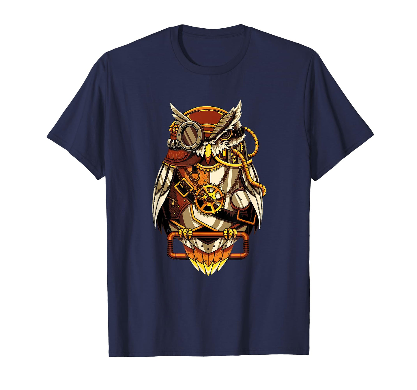 Steampunk Owl Art Bird Lovers T-Shirt
