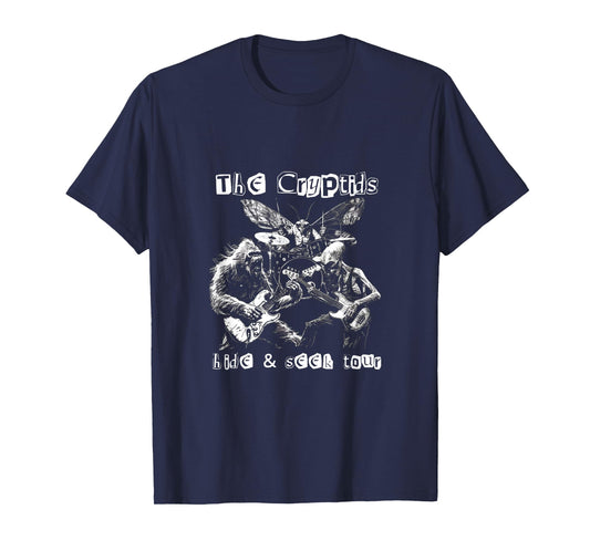 The Cryptids Hide & Seek Tour CryptidBigfoot Mothman UFO T-Shirt