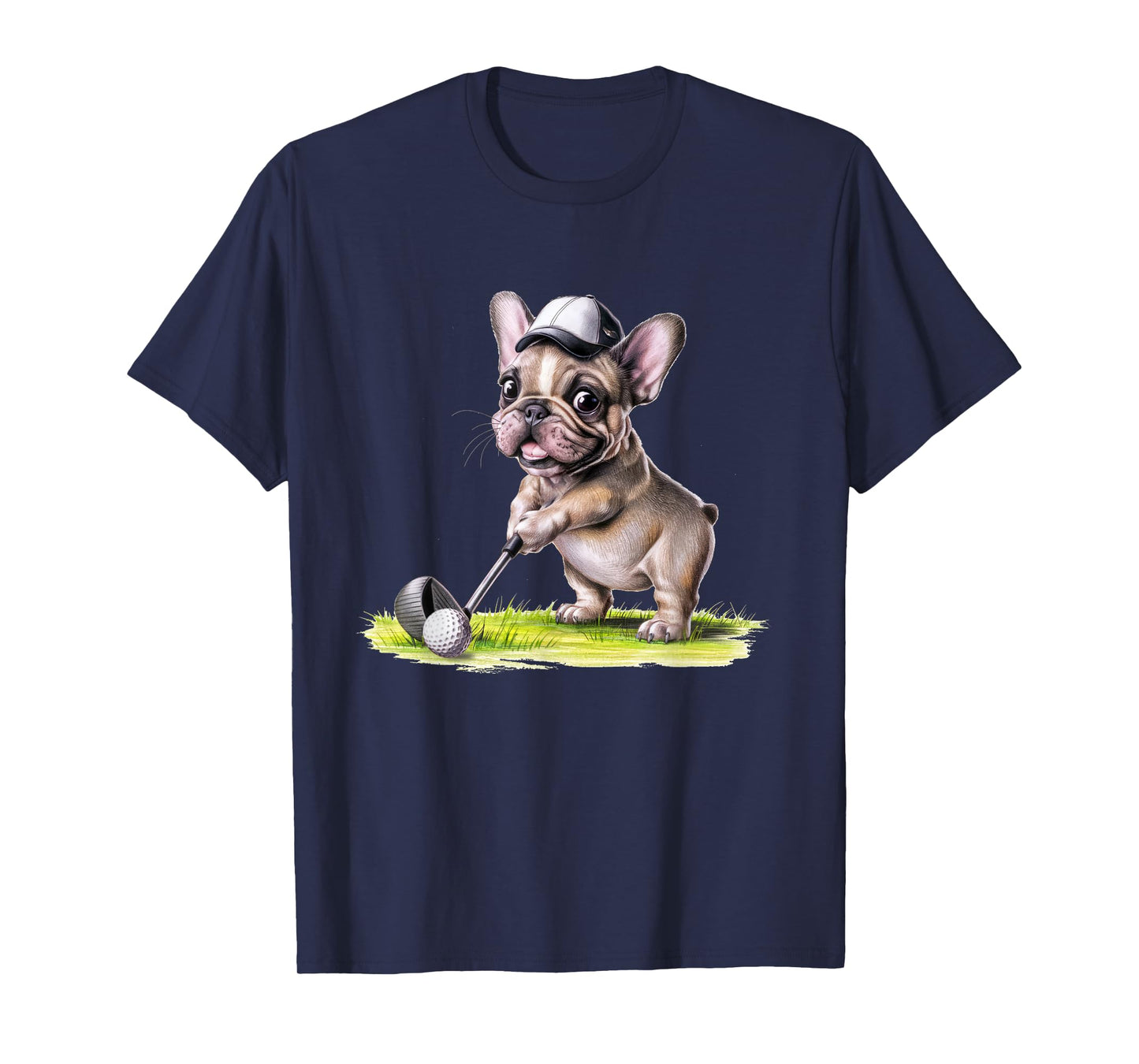 French Bulldog Playing Golf Men Women Kids T-Shirt