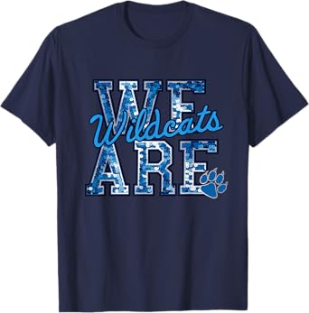 We Are Wildcats Blue Cat Lover Team Spirit Men Women T-Shirt
