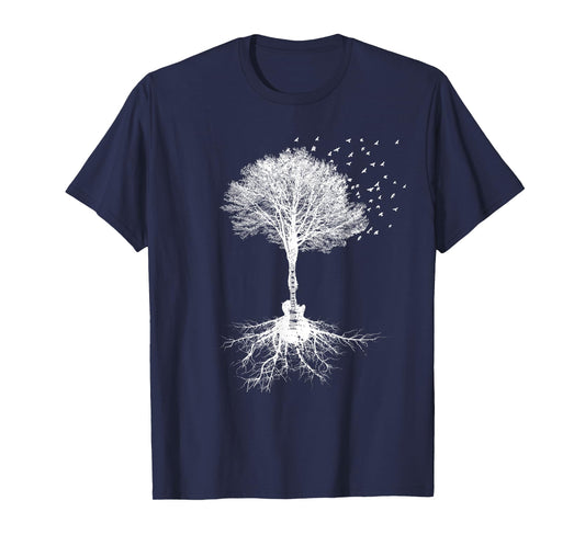 Acoustic Guitar Player Nature Tree, Birthday, Christmas Gift T-Shirt