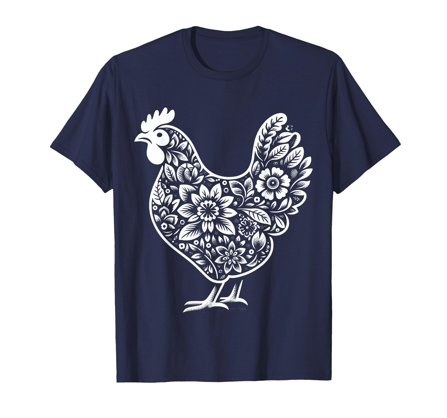 Floral Chicken Farmer Chicken Girl Flower T-Shirt