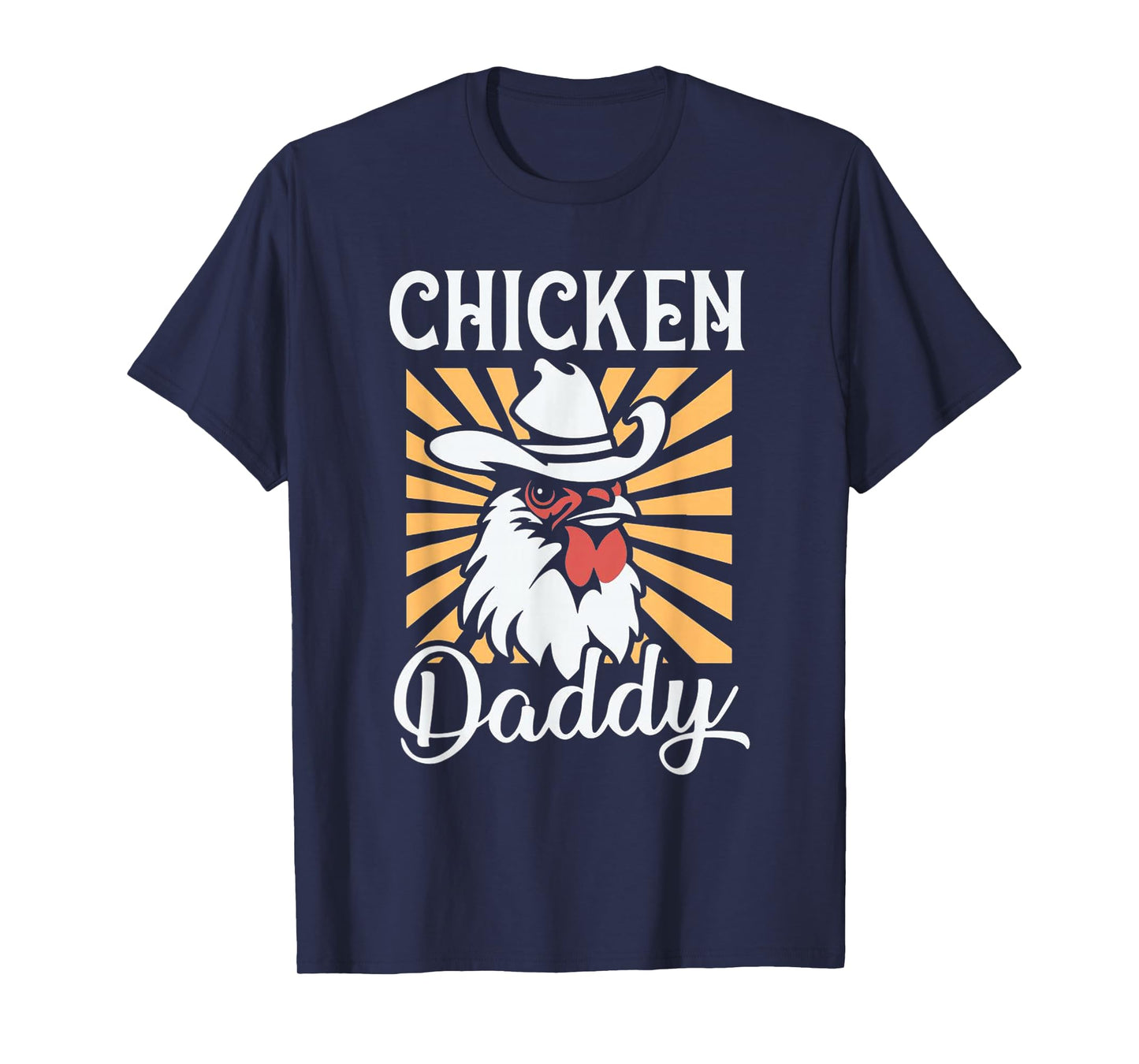 Chicken Daddy Vintage Poultry Farmer Funny Fathers Day Mens T-Shirt
