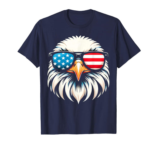 Patriotic Eagle Red White Blue USA Flag Eagle 4th of July T-Shirt