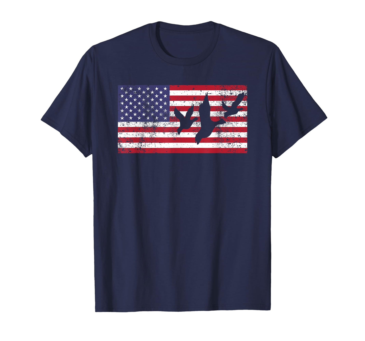 Duck Hunting Shirt American Flag USA 4th of July Gift T-Shirt