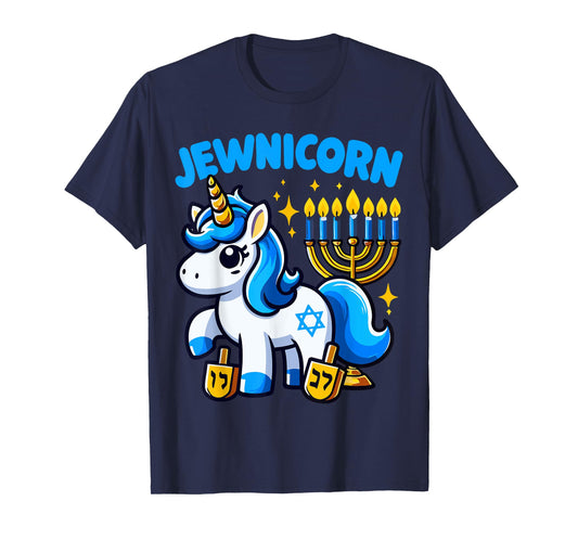 Jewnicorn Jew Unicorn Cute Hanukkah Pajamas Chanukah Girl T-Shirt