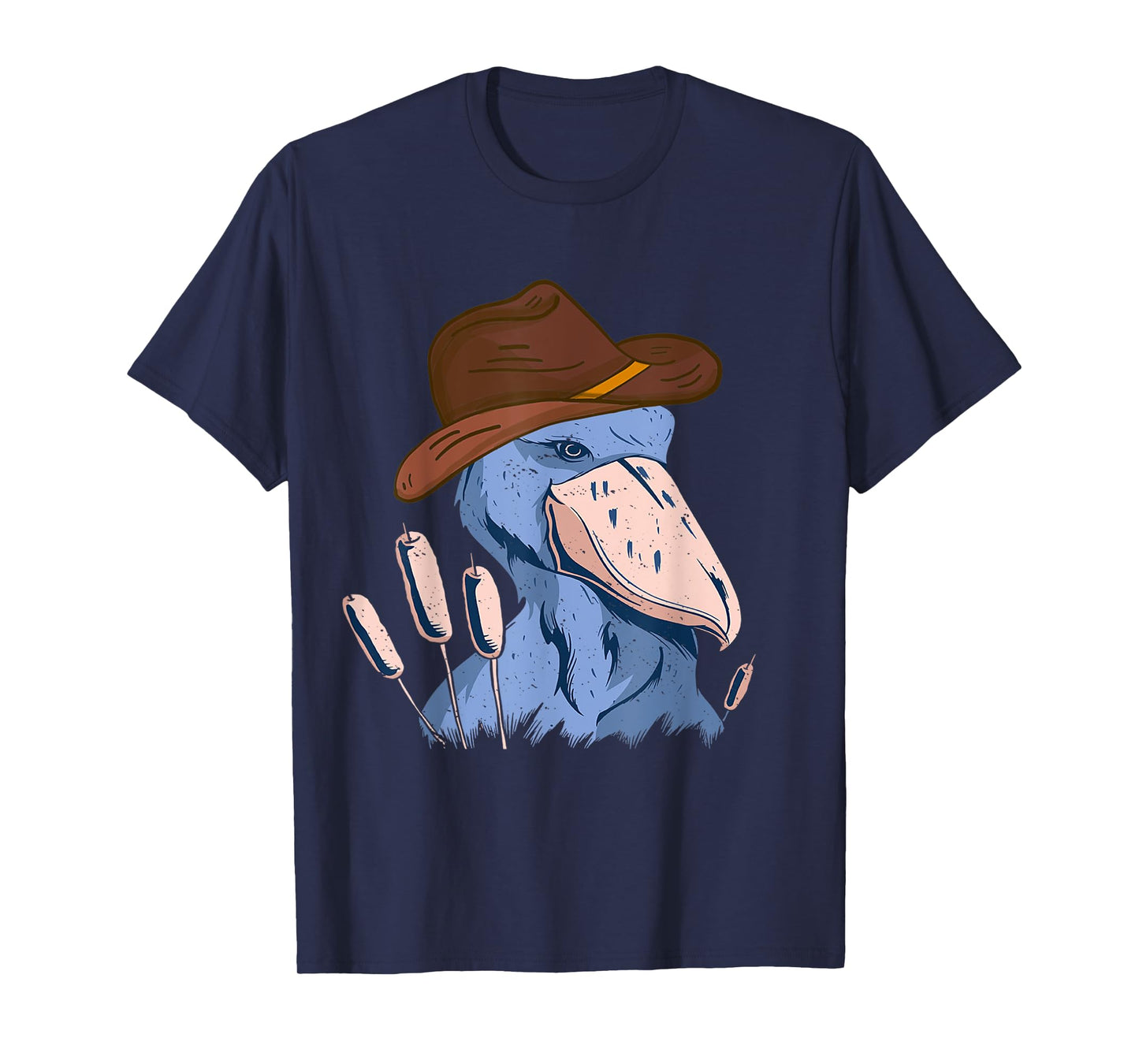 Shoebill Bird African Stork Bird Lover Cowboy Hat Shoebill T-Shirt