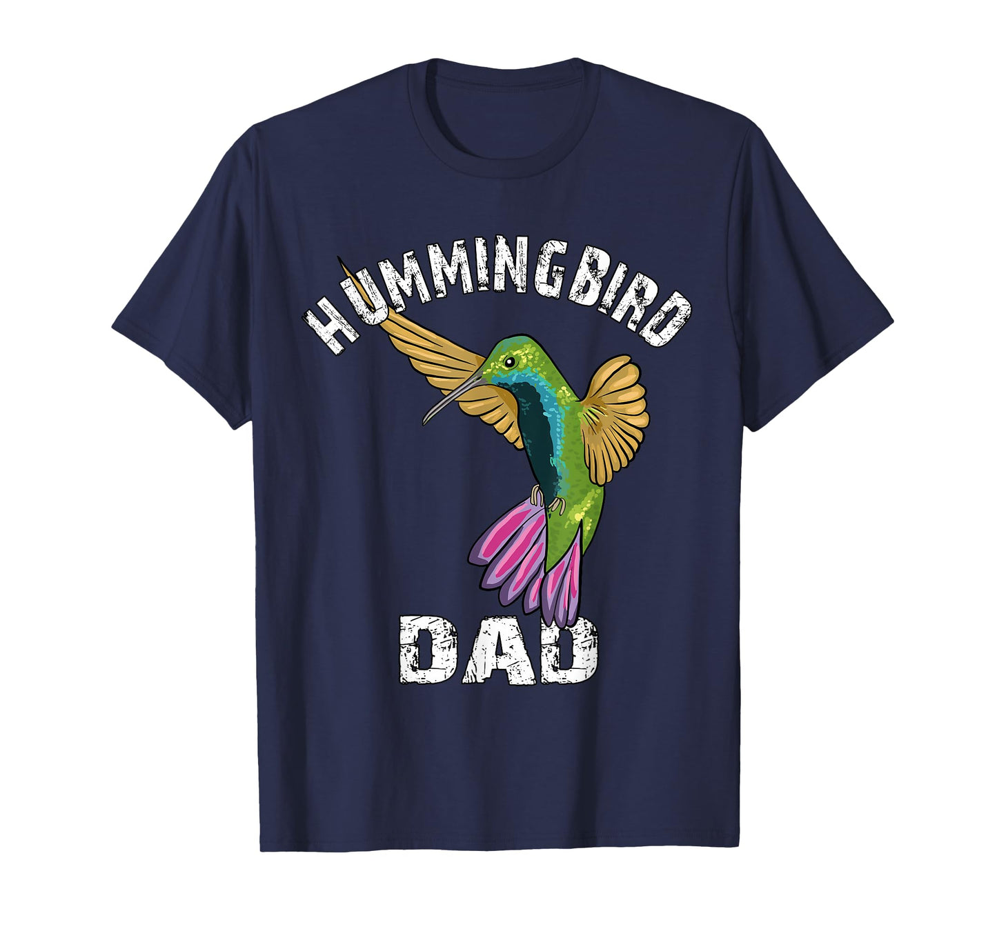 Hummingbird Dad Lover Illustration Hummingbird Art for Men T-Shirt