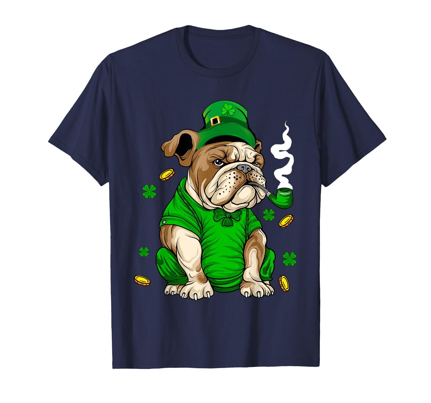 St Patricks day Bulldog Dog irish Saint Patrick Day T-Shirt for Men Women Kids