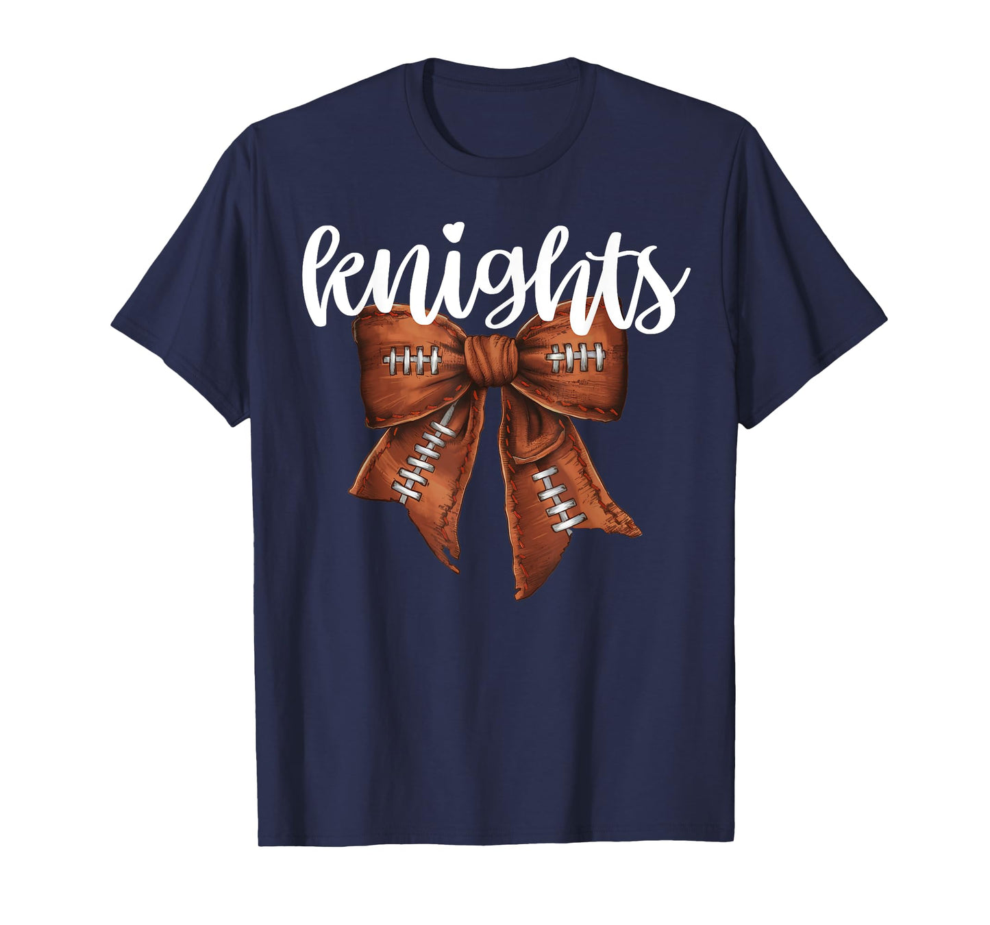 Knights Football Bow School Spirit Team Mascot Game Night T-Shirt
