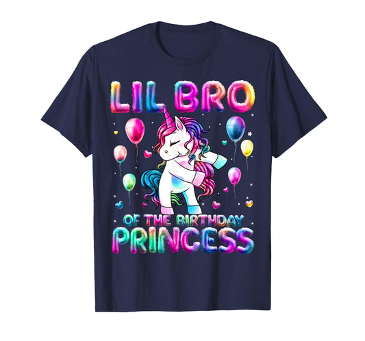 Brother of the Birthday Princess Girl Flossing Unicorn Bro T-Shirt