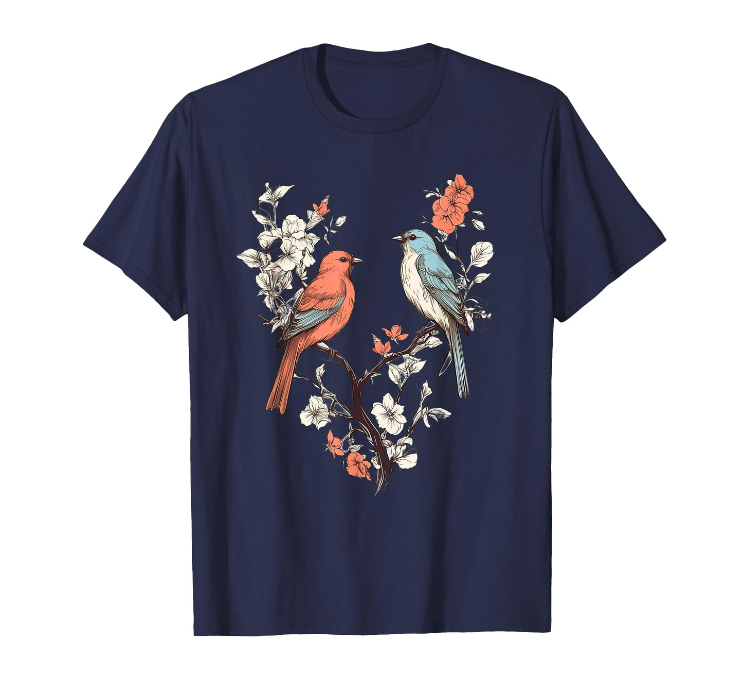 Birds On A tree Branch Birding Bird Watching Bird T-Shirt
