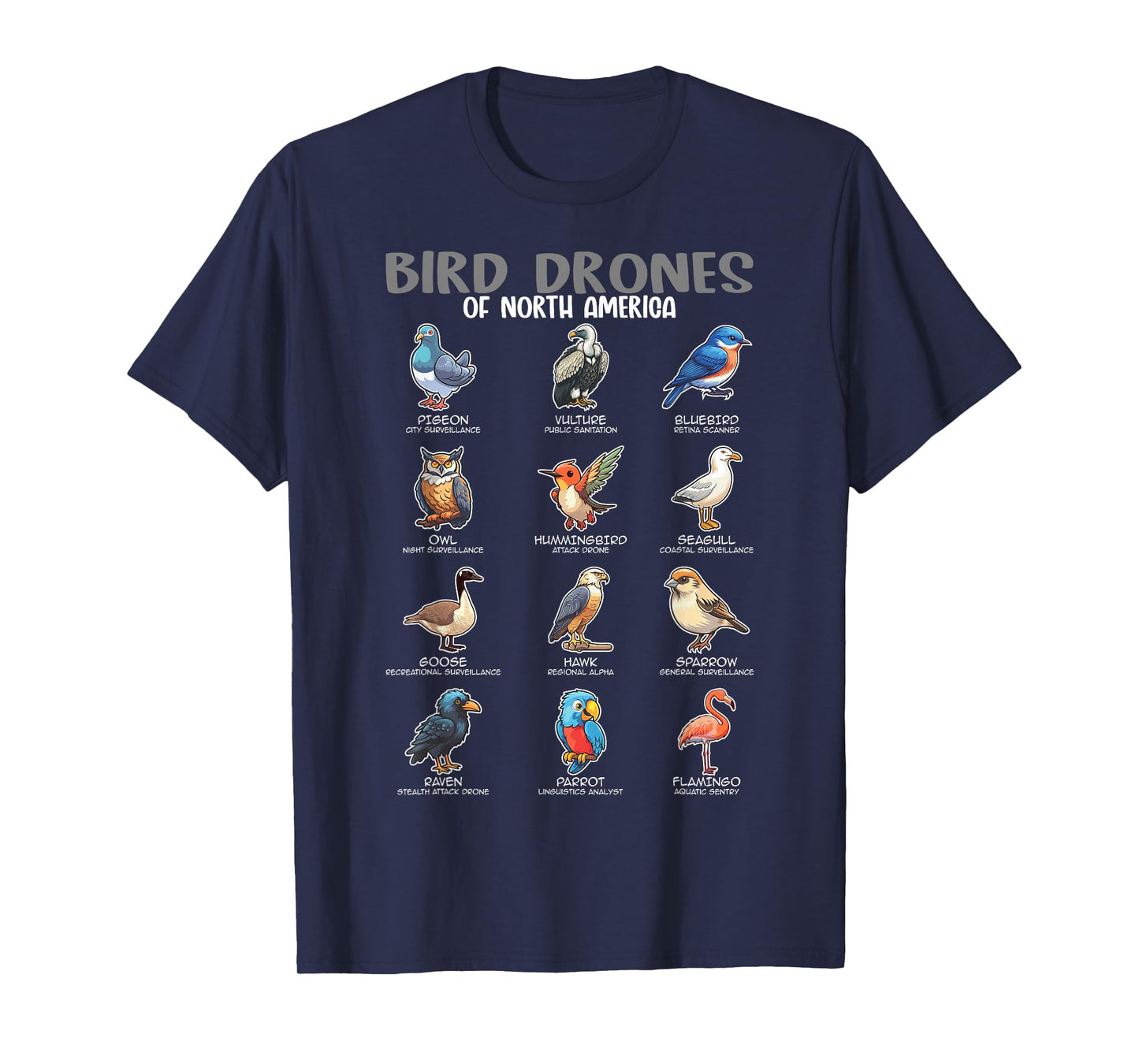 Bird Drones Of North America, Ornithologist Ornithology T-Shirt