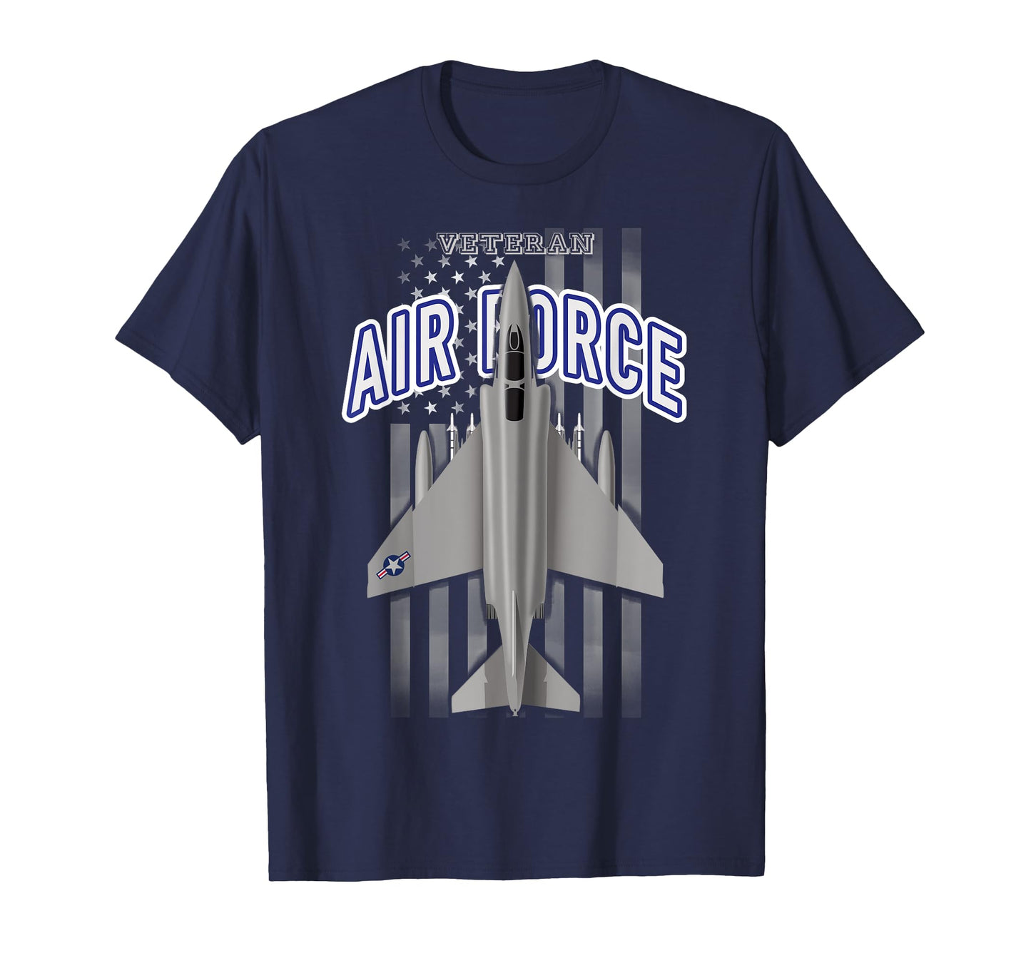 Air Force Veteran F-4 Phantom and Flag T-Shirt