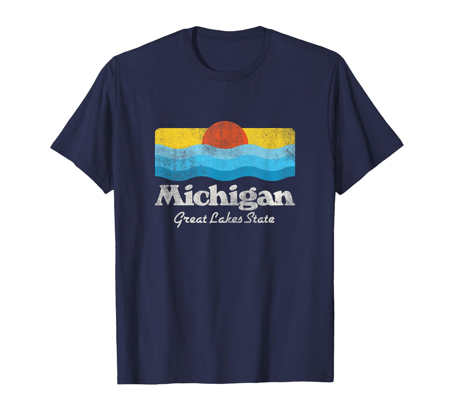 Retro Michigan Great Lakes State T-Shirt T-Shirt