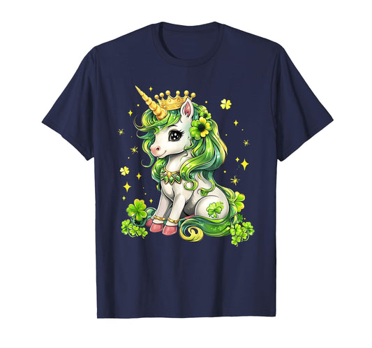 Cute Unicorn St Patricks Day Saint Pattys Girls Lepricorn T-Shirt