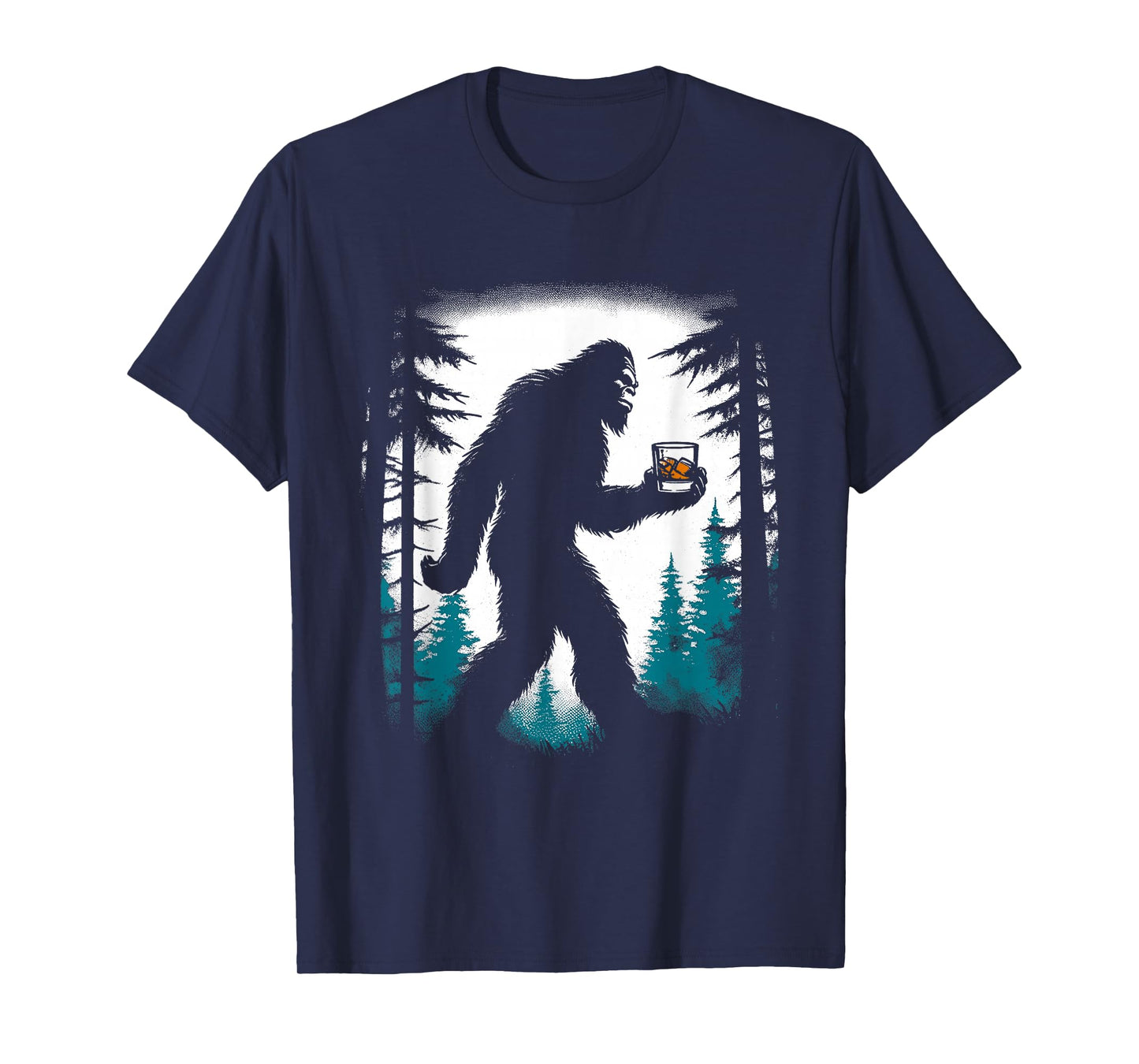 Bigfoot Drinking Whiskey - Funny Bigfoot Sasquatch Lover T-Shirt